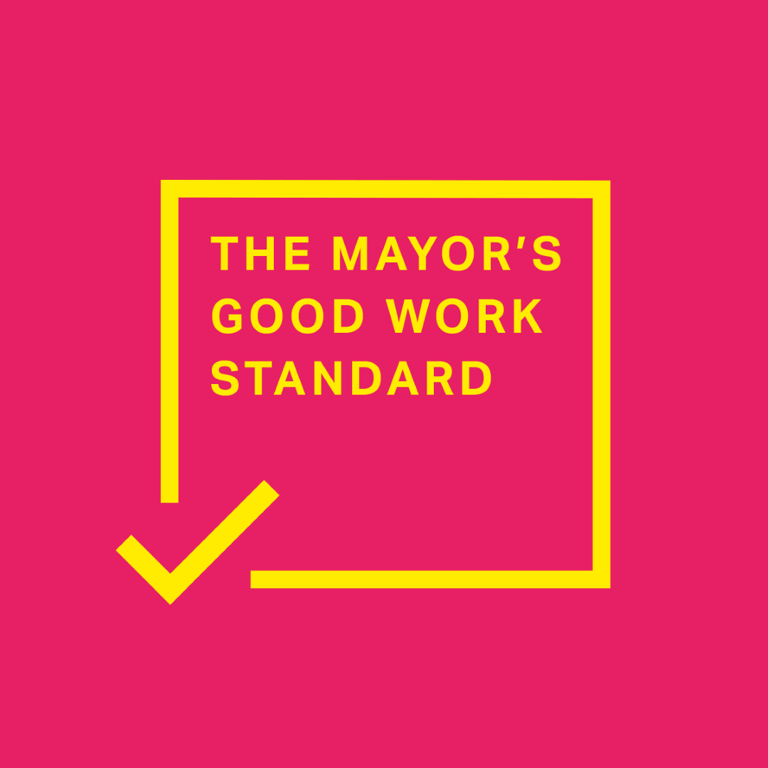 Mayor of London's Good Work Standard accreditation logo